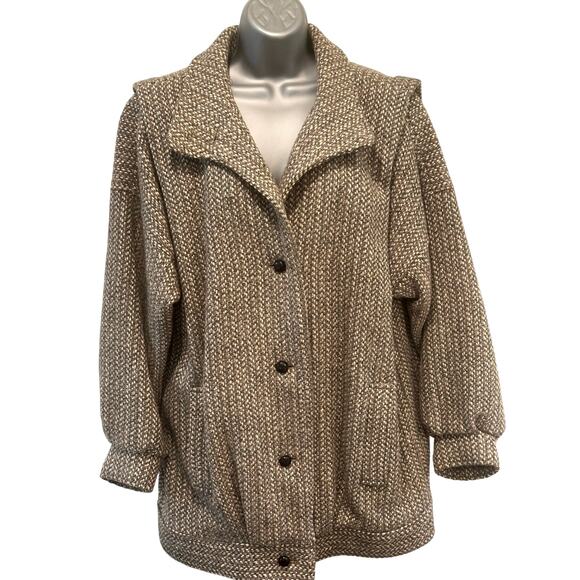 International Scene Hungary Vintage Women’s Tweed Coat Jacket Size 13/14 - Picture 1 of 13